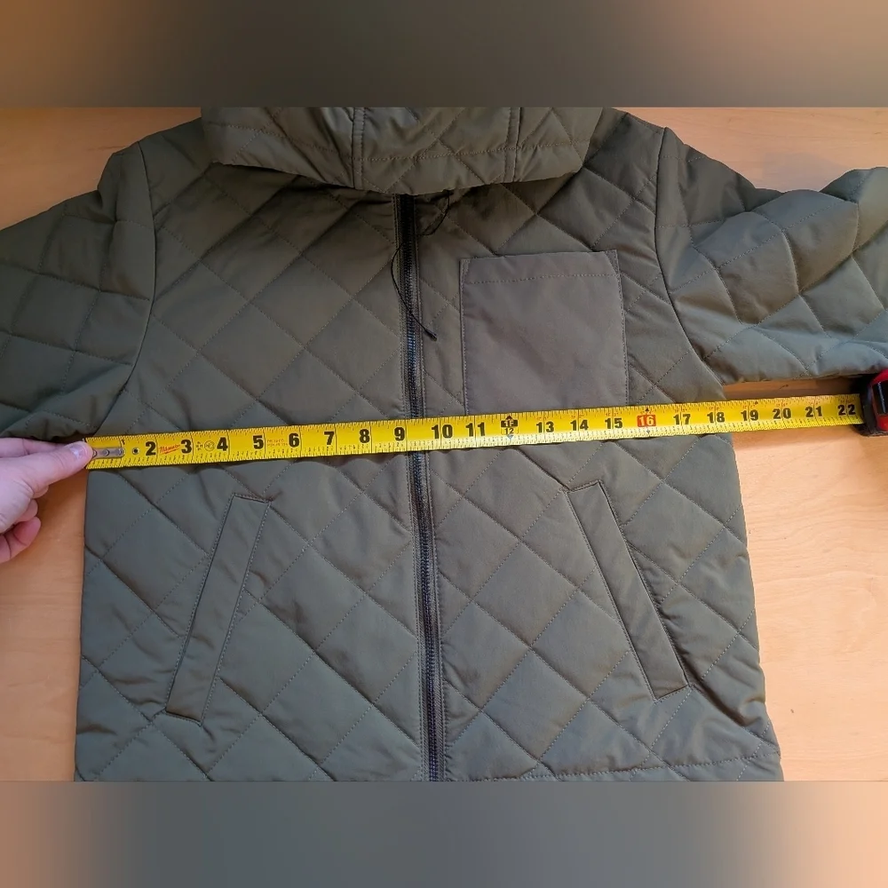 ZARA Kaki Green Girl Kid Mid Season Coat Size 8-9 3 Pockets Fall Or Spring - Picture 8 of 9